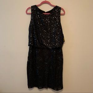 R&M Richards black evening dress NWT new with tags Size 14 LBD